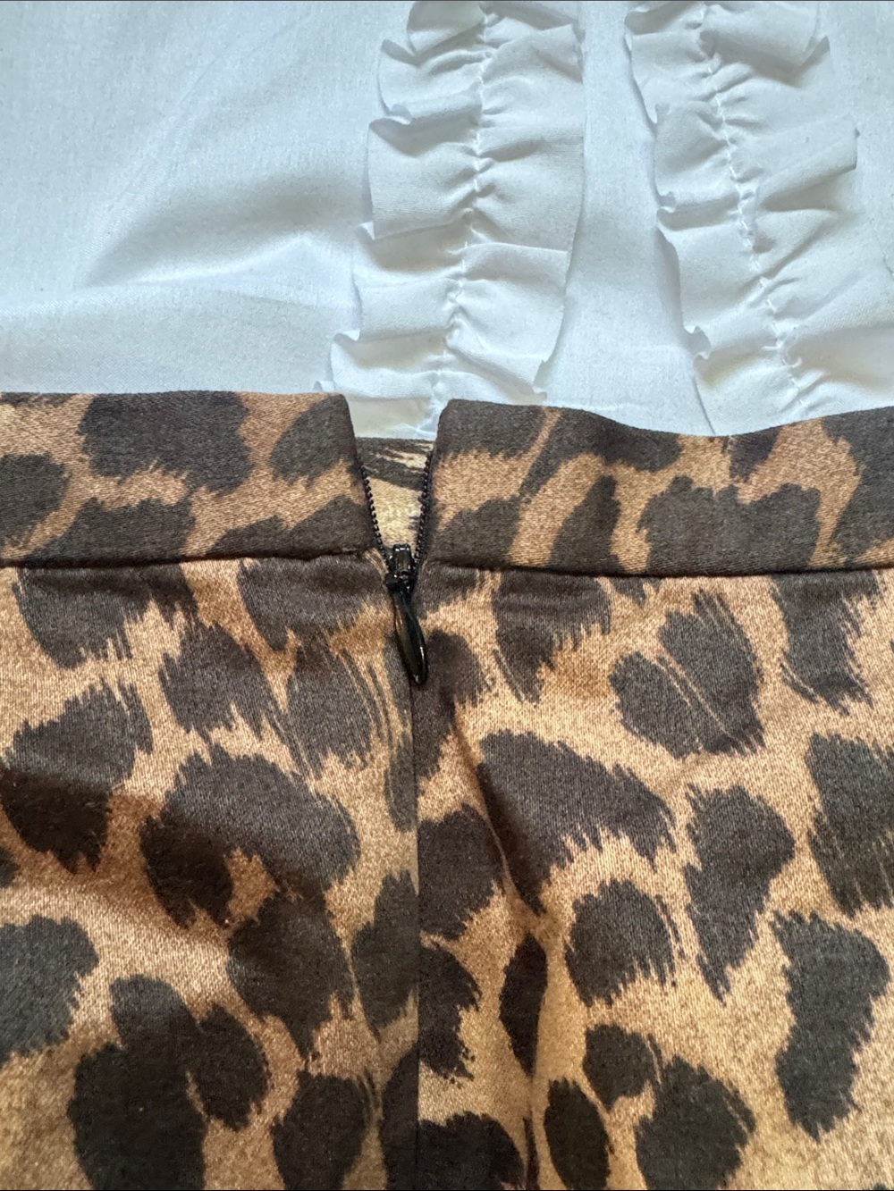 MICHAEL Michael Kors Leopard-Print Pencil Skirt in Brown and Black - Picture 5 of 8